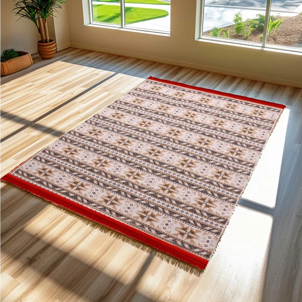 Bigghome Kilim, Makinede Yıkanabilir, Modern Desenli, 80x150 cm, SA25BA - 5