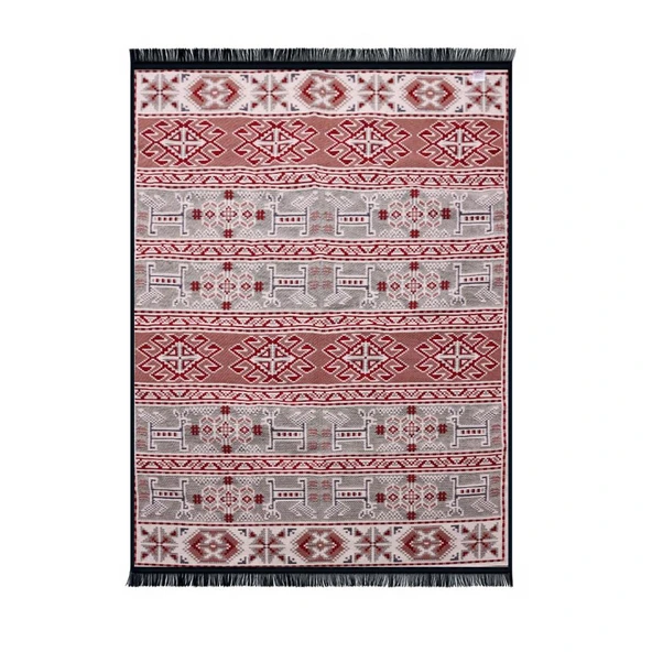Bigghome Kilim, Makinede Yıkanabilir, Modern Desenli, 80x150 cm, SA25HC - 2