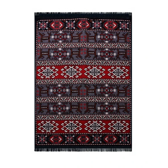 Bigghome Kilim, Makinede Yıkanabilir, Modern Desenli, 80x150 cm, SA25HC