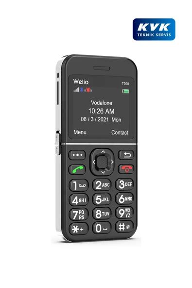 Welio WKEY T200 Tuşlu Cep Telefonu Kameralı Asker Telefonu Yaşlı Cep Telefonu (KVK GARANTİLİ)