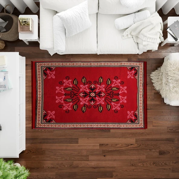 Bigghome Kilim, Makinede Yıkanabilir, Modern Desenli, 120x180 cm, SA25PY - 4