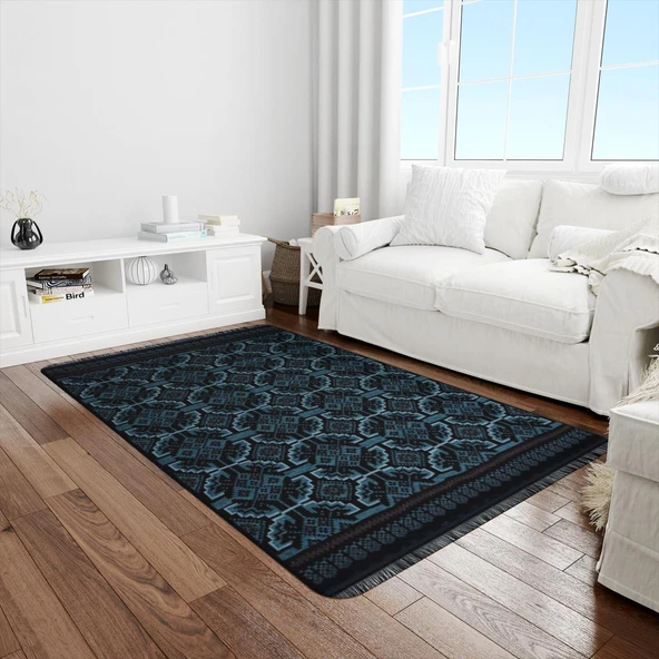 Bigghome Kilim, Makinede Yıkanabilir, Modern Desenli, 120x180 cm, SA25AT - 4