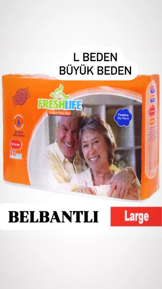 Freshlife Belbantlı Büyük Boy L 30'lu Hasta Bezi ürün görseli