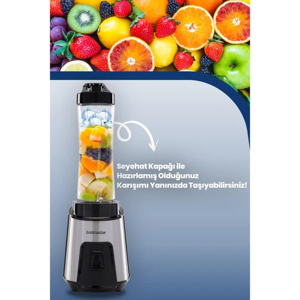 GOLDMASTER MİXUP GM-7259 KİŞİSEL BLENDER INOX - 3