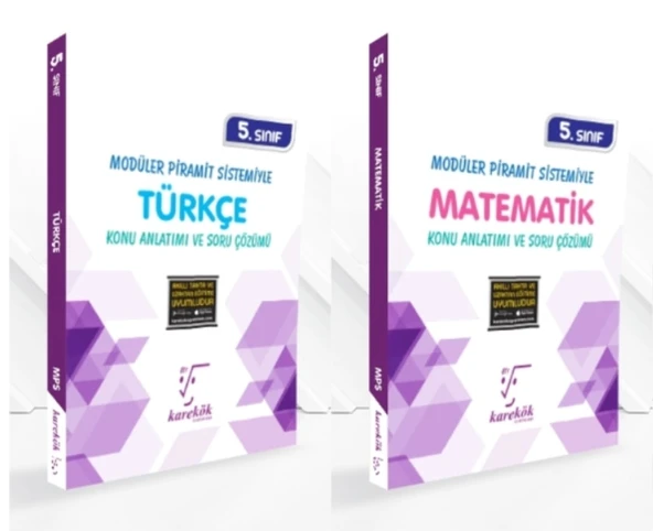 KAREKÖK YAYINLARI 5.SINIF TÜRKÇE + MATEMATİK MPS KONU ANLATIM SORU ÇÖZÜMLERİ SETİ