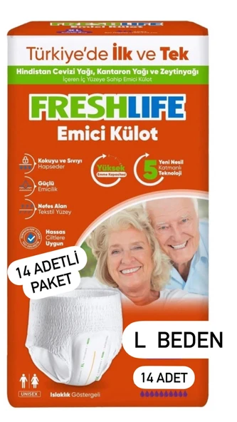 Freshlife Fresh Life Yetişkin Emici Külot Bez L 14 Adet