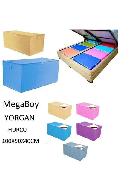 3 Adet Mega Yorgan Hurcu 100x50x40cm Büyük Boy Hurç Eşya Taşıma