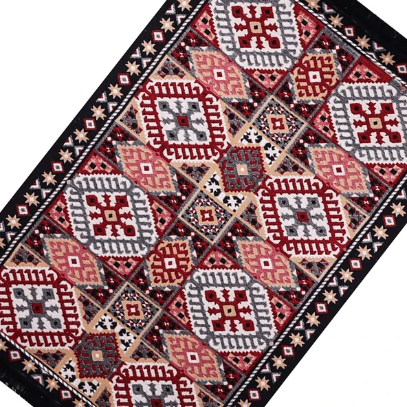 Bigghome Kilim, Makinede Yıkanabilir, Modern Desenli, 80x150 cm, SA25EU - 2