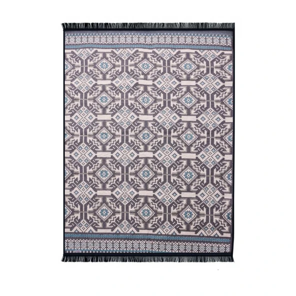 Bigghome Kilim, Makinede Yıkanabilir, Modern Desenli, 80x150 cm, SA25AT - 2