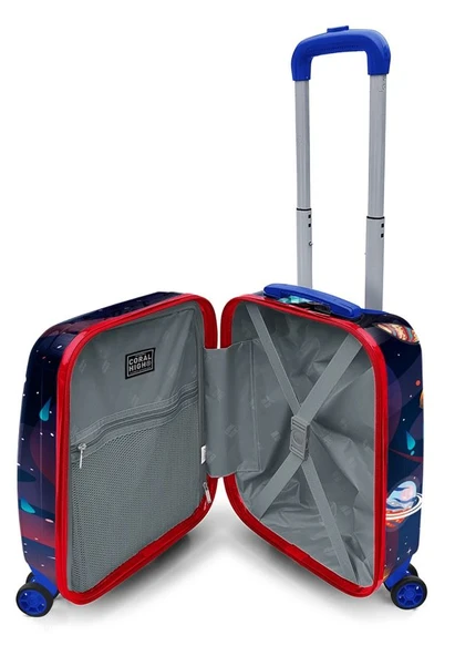 Coral High Lacivert Kırmızı Erkek Çocuk Seyahat Valizi - 3