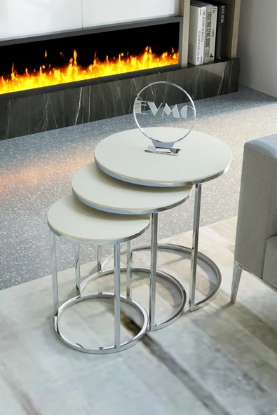 MARSEHPA Zigon Sehpa Krem ürün görseli