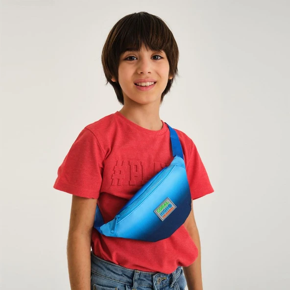 Coral High Lacivert Mavi Gradyan Bel Çantası ve Bozuk Para Çantası Seti - Erkek Çocuk - Resim 2