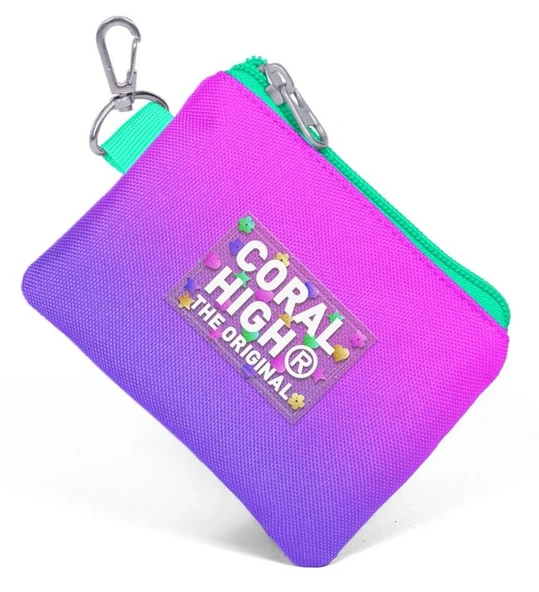 Coral High Pembe Mor Renk Geçişli Bozuk Para Çantası - Kız Çocuk