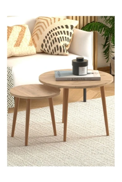 FAYMEND Roma 2'li Orta Sehpa Atlantik Çam - Resim 2