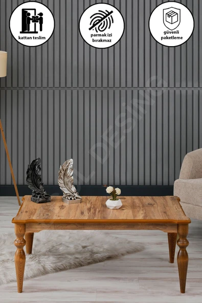 FAYMEND Luna Atlantik Lüx Ahşap Orta Sehpa - Resim 4