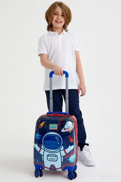 Coral High Lacivert Kırmızı Erkek Çocuk Seyahat Valizi - 2
