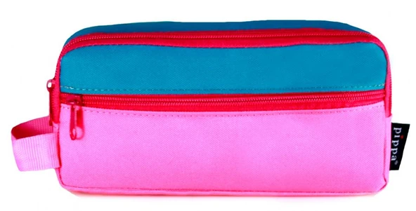 Pippa İki Bölmeli Pembe Mavi Kalem Çantası - Kız Çocuk ürün görseli