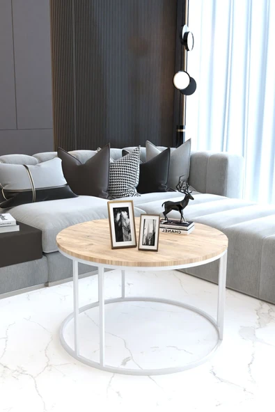 FAYMEND Tek Orta Sehpa Beyaz Rivoli ürün görseli