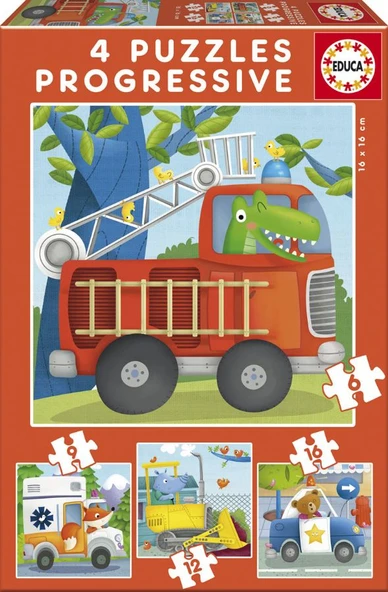 Educa 17144 - 6+9+12+16 Parça Kurtarıcılar Puzzle ürün görseli