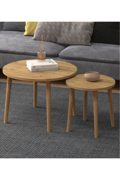 FAYMEND Roma 2'li Orta Sehpa Rivoli - Resim 2