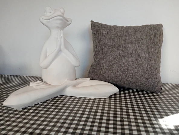 Yogacı Kurbağa Boyanabilir Dekoratif Polyester Biblo - 2