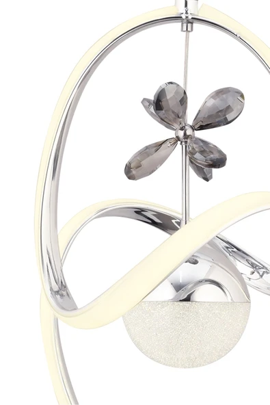 Capella Aydınlatma Stella Kumandalı 3 Renk Işık Özellikli Modern Krom Kaplama Sarkıt Led Avize Salon Avize - 8