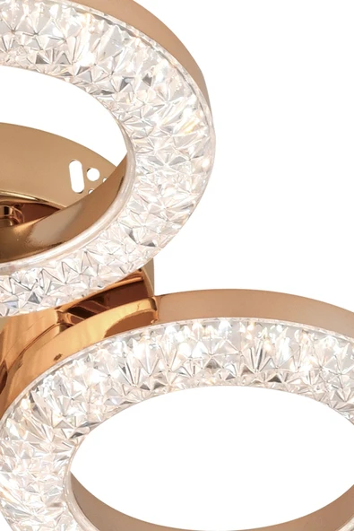 Capella Aydınlatma Kumandalı 3 Renk Işık Özellikli Dimmerli Modern Kaplama Plafonyer Led Avize Salon Mutfak Avize - 7