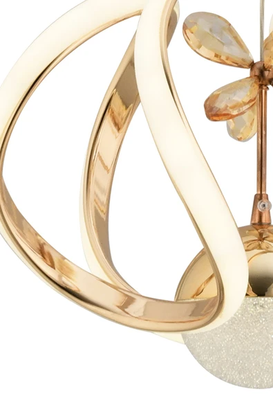 Capella Aydınlatma Aura Kumandalı 3 Renk Işık Özellikli Dimmerli Modern Kaplama Sarkıt Led Avize Salon Mutfak Avize - 7