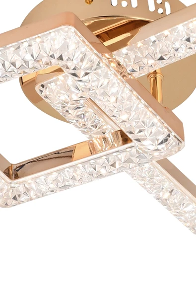 Capella Aydınlatma Kumandalı 3 Renk Işık Özellikli Dimmerli Modern Kaplama Plafonyer Led Avize Salon Mutfak Avize - 7