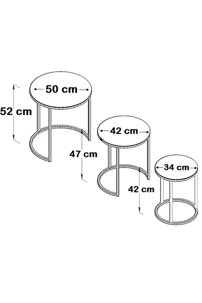 FAYMEND C Zigon Sehpa Parlak Gold Metal - Şeffaf Bronz Cam - Resim 4