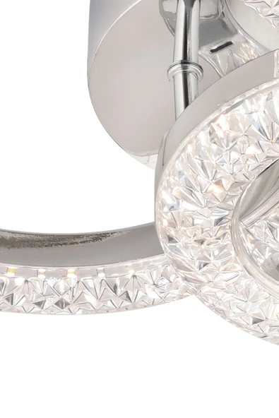 Capella Aydınlatma Kumandalı 3 Renk Işık Özellikli Dimmerli Modern Kaplama Plafonyer Led Avize Salon Mutfak Avize - 7