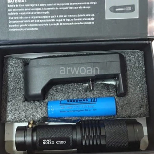 Km-106 Metal El Feneri, Ultra Güçlü El Feneri, Cree T6 Led 5000 Lümen - 4