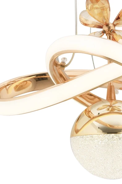 Capella Aydınlatma Bella Kumandalı 3 Renk Işık Özellikli Dimmerli Modern Kaplama Sarkıt Led Avize Salon Mutfak Avize - 8