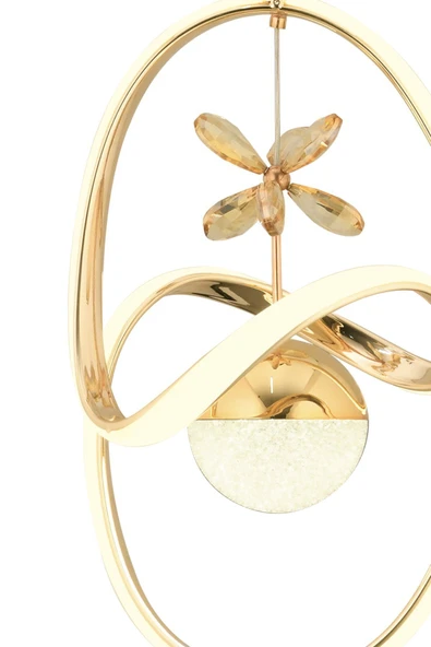 Capella Aydınlatma Stella Kumandalı 3 Renk Işık Özellikli Modern Gold Kaplama Sarkıt Led Avize Salon Avize - 8