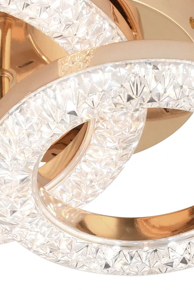 Capella Aydınlatma Kumandalı 3 Renk Işık Özellikli Dimmerli Modern Kaplama Plafonyer Led Avize Salon Mutfak Avize - 7