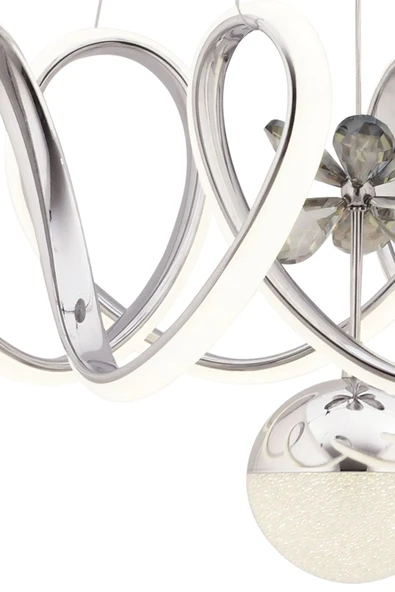 Capella Aydınlatma Mabel Kumandalı 3 Renk Işık Özellikli Dimmerli Modern Kaplama Sarkıt Led Avize Salon Mutfak Avize - 7