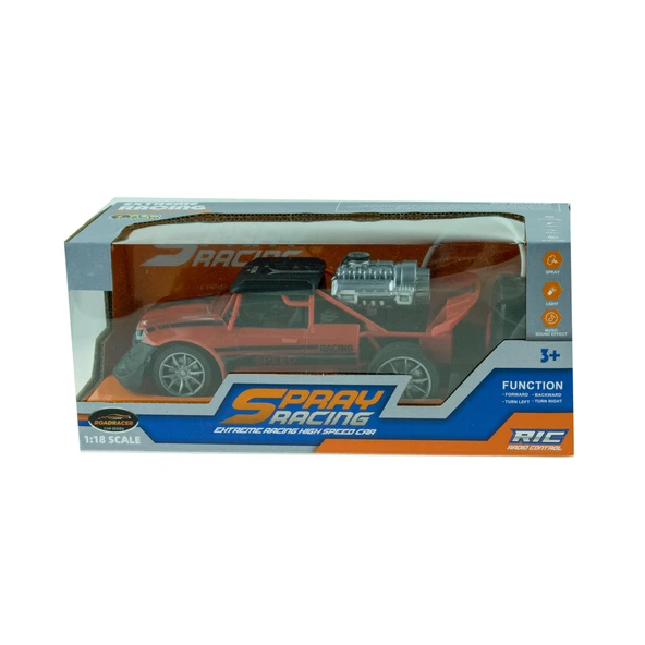 1:18 Sc Uzaktan Kumandalı Spray Araba Duman Çıkaran Kırmızı Şarjlı - 4