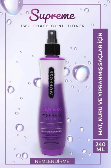 Morfose Çift Fazlı Supreme Fön Suyu 240 ml - Mat, Kuru ve Yıpranmış Saçlar