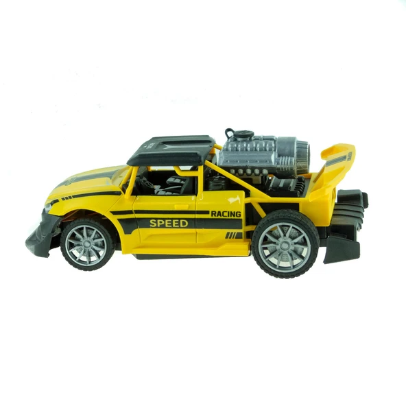 1:18 Sc Uzaktan Kumandalı Spray Araba Duman Çıkaran Sarı Şarjlı - 2