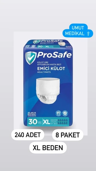 Prosafe Emici Külot Ekstra Büyük Boy XL 30'lu 8 Adet Hasta Bezi ürün görseli