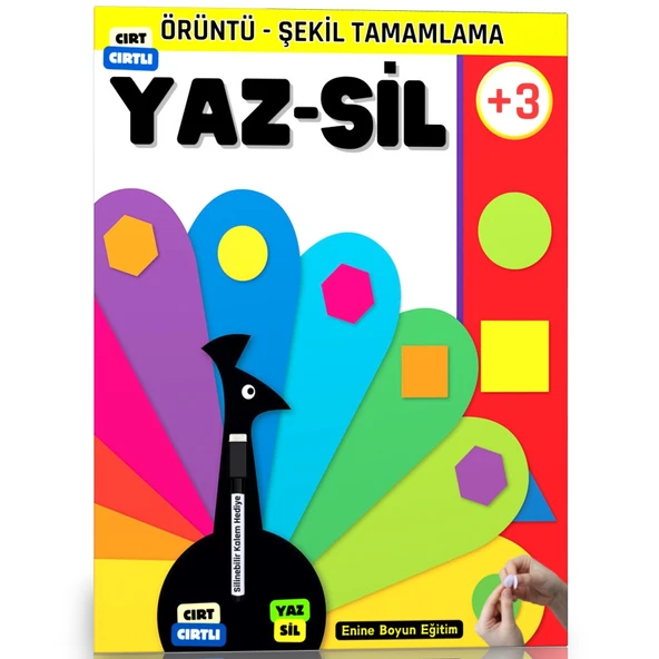 Cırt Cırtlı Örüntü Şekil Tamamlama YAZ-SİL Kitabı ürün görseli 1