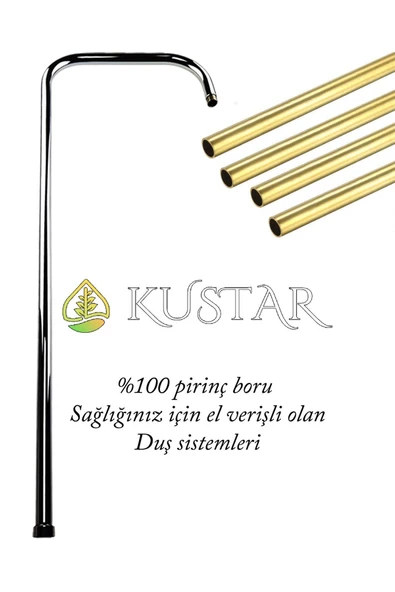 KUSTAR Stockholm Krom Banyo Robot Duş Seti Yağmurlama Tepeleme Duş Sistemleri 5 Yıl Garanti %100 Pirinç - 5