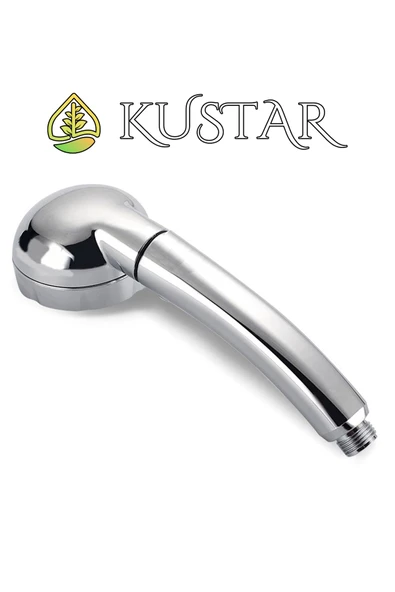 KUSTAR 2 Adet Krom Tasarruflu Banyo Duş Başlığı Tazyikli El Duşu Az Su ile Yüksek Basınç Paslanmaz Panel - 5