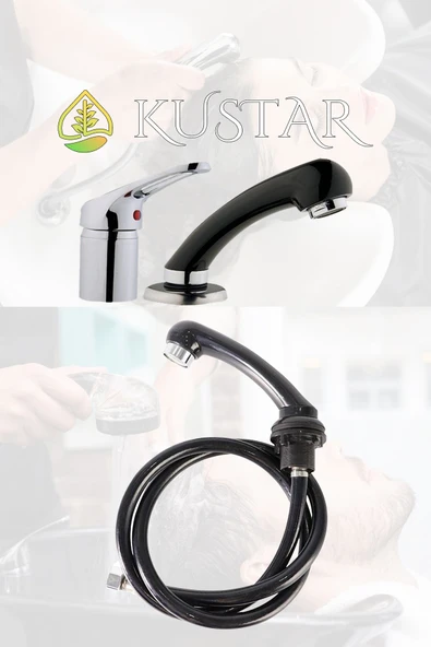 KUSTAR Güzellik Salonu Kuaför Salonu Bataryası Havzalı Küvette Saç Yıkama Ankastre Lavabo Berber Bataryası - 3