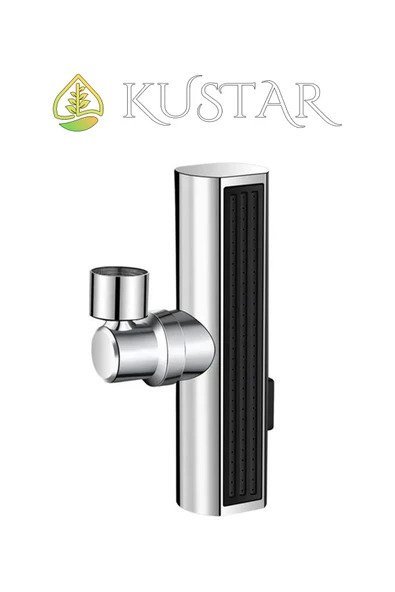 KUSTAR Krom Tasarruflu 4 Modlu Şelale Ayarlanabilir Musluk Başlığı Mutfak Eviye Bataryası Lavabo Bataryası - 8