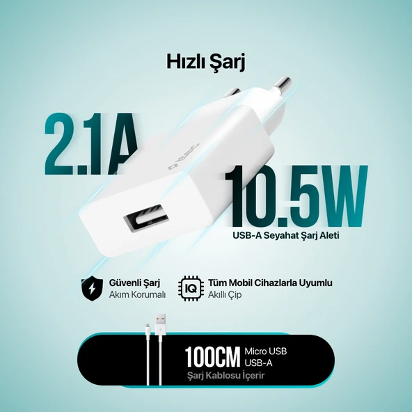 Ttec 2SCS20MB Şarj Cihazı+Mıc.usb Kablo