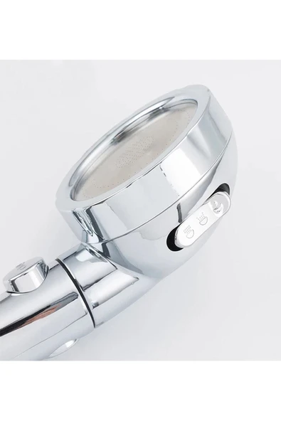 KUSTAR Su Tasarruflu 3 Fonksiyonlu Aç/kapa Butonlu Hortum Mafsal Duş Başlığı Set - 5