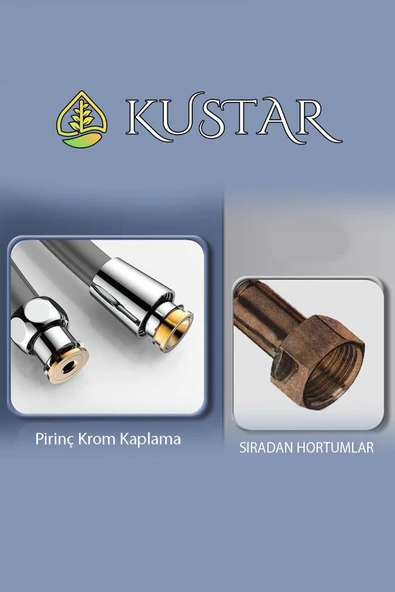 KUSTAR Nano Silikon Patlamaz Yırtılmaz Ezilmez Duş Hortumu 150 cm Gri Banyo Duş Hortumu - 7