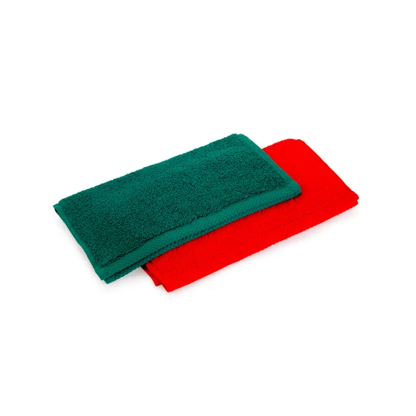 Schafer Home Merry 2 li Havlu 30x30 Cm-Yeşil/Kırmızı - 2