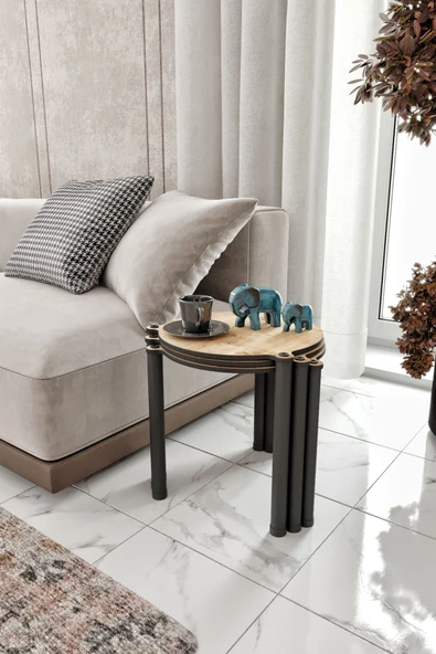 messer La Via Safir Meşe Yuvarlak Zigon 3 Lü